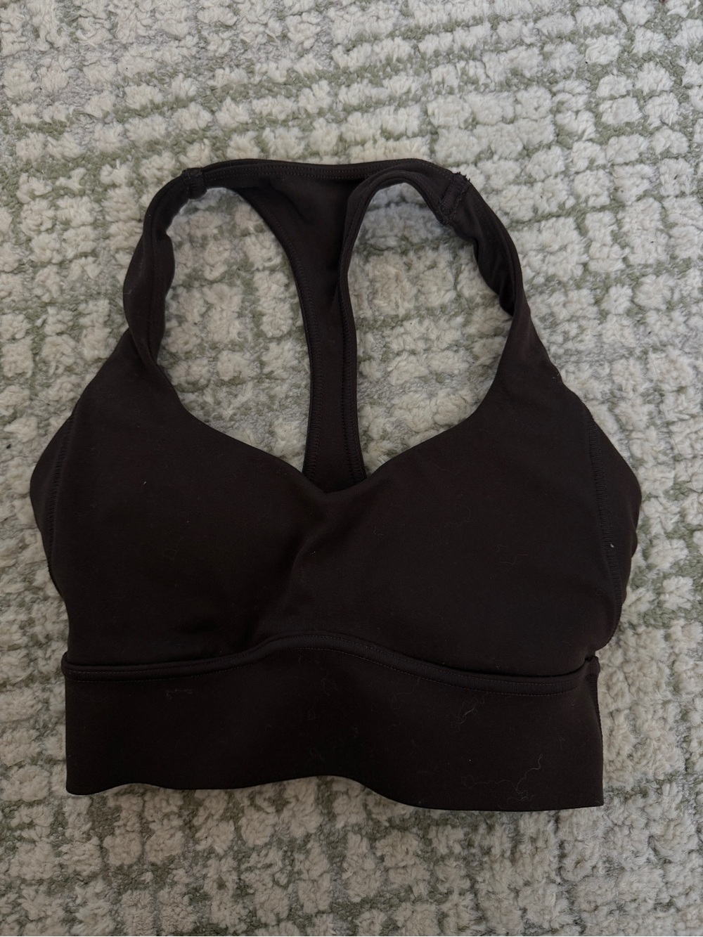 BuffBunny Brown Racerback Padded Sports Bra